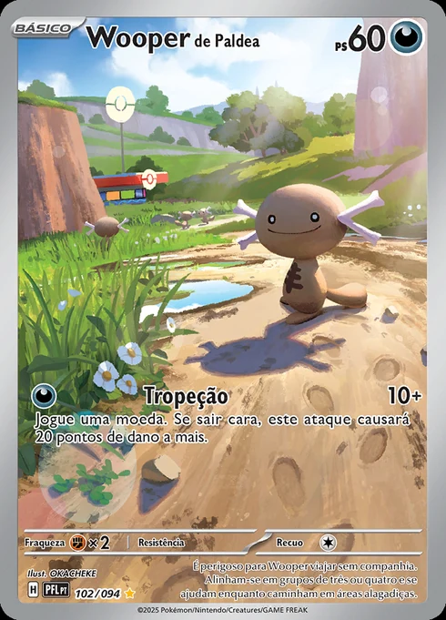 Wooper de Paldea, ME02 102/094, Rara Ilustração