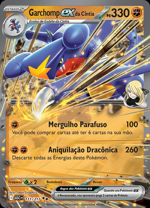 Garchomp ex da Cíntia, ME2.5 111/217, Rara Dupla