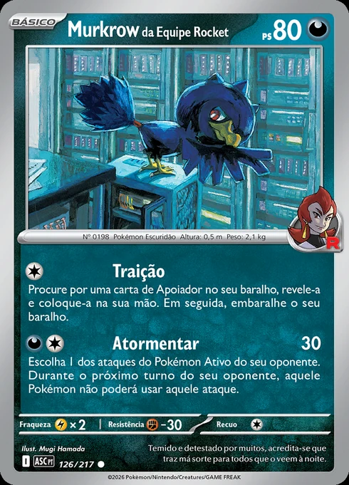 Murkrow da Equipe Rocket, ME2.5 126/217, Comum