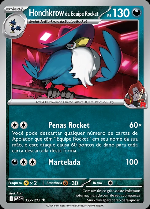 Honchkrow da Equipe Rocket, ME2.5 127/217, Rara