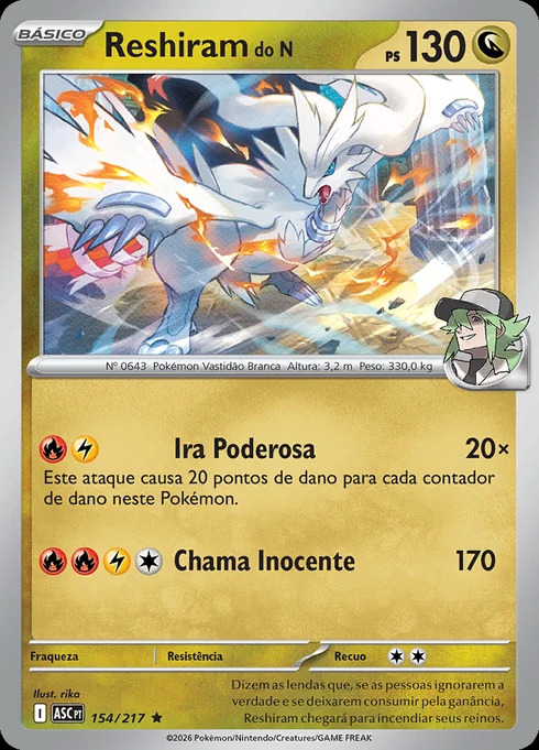 Reshiram do N, ME2.5 154/217, Rara