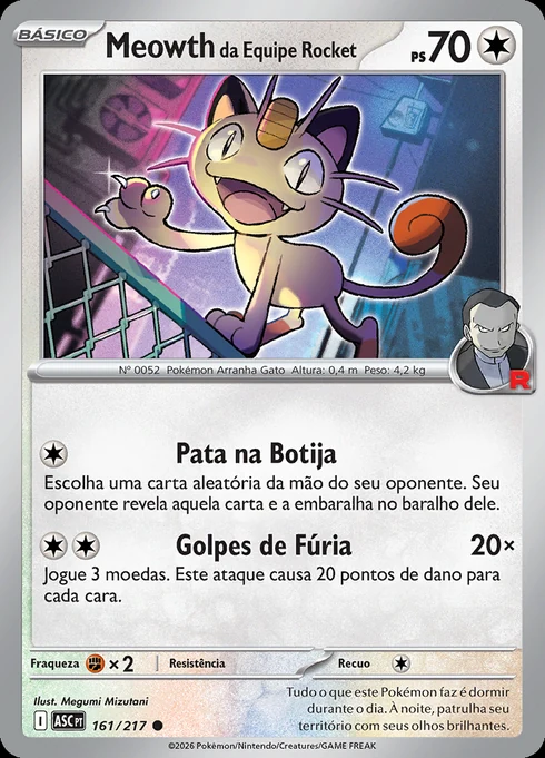 Meowth da Equipe Rocket, ME2.5 161/217, Comum