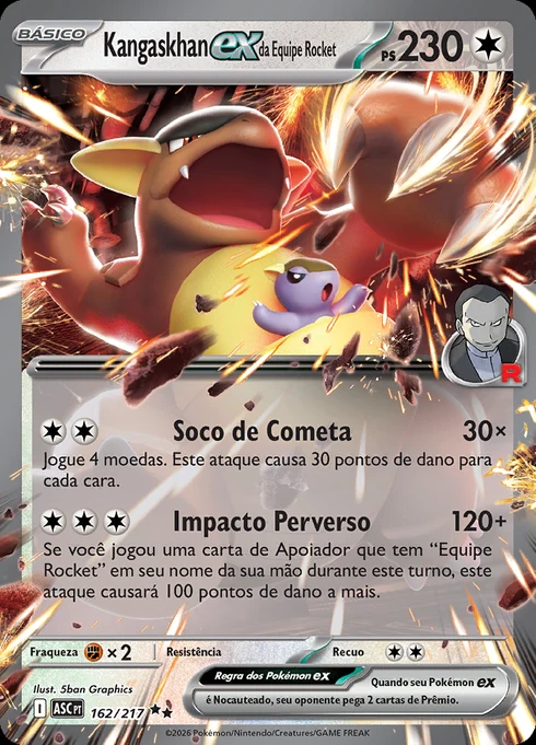 Kangaskhan ex da Equipe Rocket, ME2.5 162/217, Rara Dupla