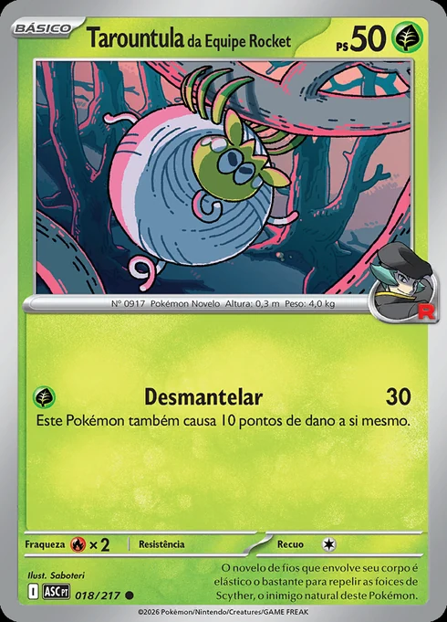 Tarountula da Equipe Rocket, ME2.5 018/217, Comum