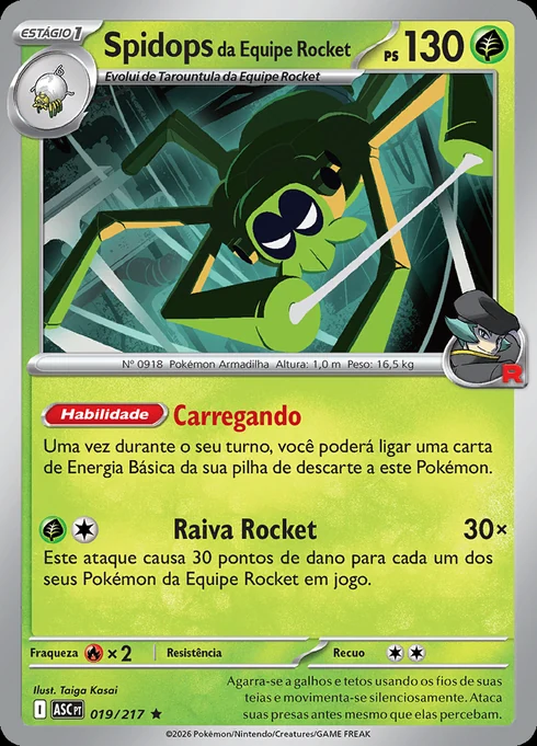 Spidops da Equipe Rocket, ME2.5 019/217, Rara