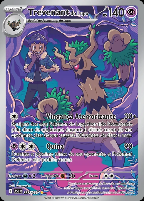 Trevenant do Lupo, ME2.5 237/217, Rara Ilustração