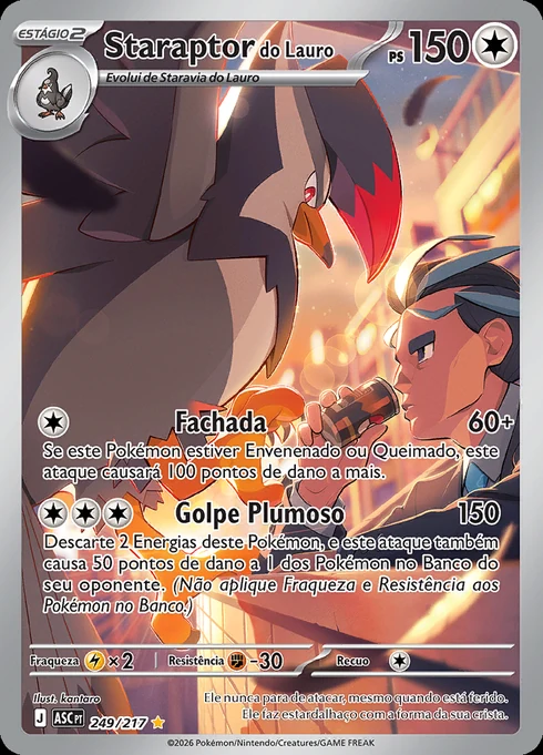 Staraptor do Lauro, ME2.5 249/217, Rara Ilustração