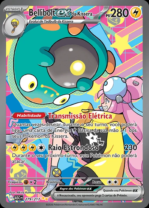 Bellibolt ex da Kissera, ME2.5 279/217, Rara Ilustração Especial