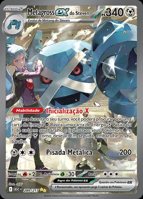 Metagross ex do Steven, ME2.5 289/217, Rara Ilustração Especial