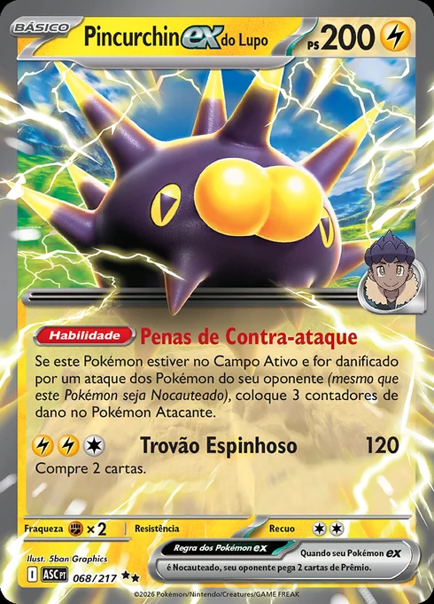 Pincurchin ex do Lupo, ME2.5 068/217, Rara Dupla