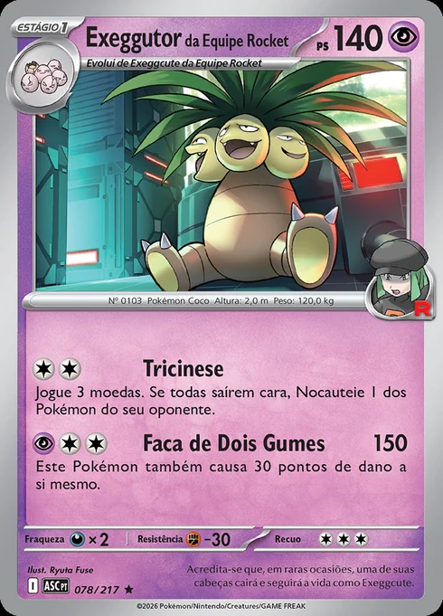 Exeggutor da Equipe Rocket, ME2.5 078/217, Rara