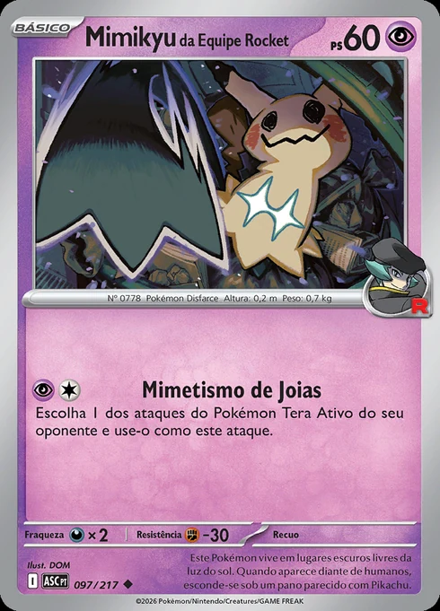 Mimikyu da Equipe Rocket, ME2.5 097/217, Incomum