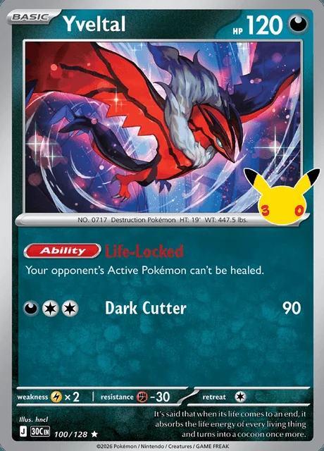 Yveltal, 30C 100/128, Rara