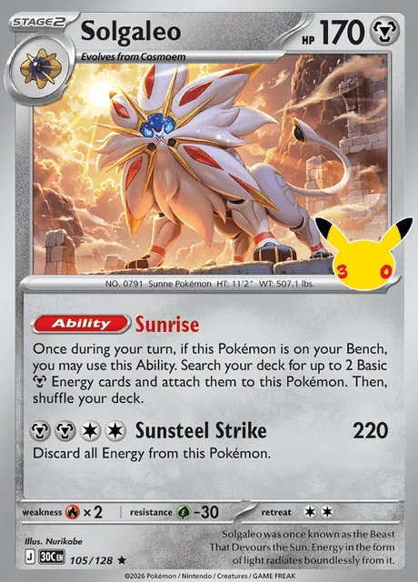 Solgaleo, 30C 105/128, Rara