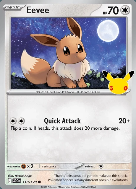 Eevee, 30C 118/128, Comum