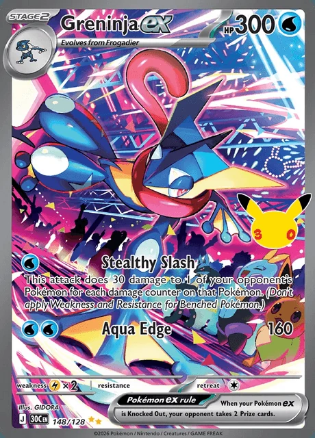 Greninja ex, 30C 148/128, Rara Ilustração Especial