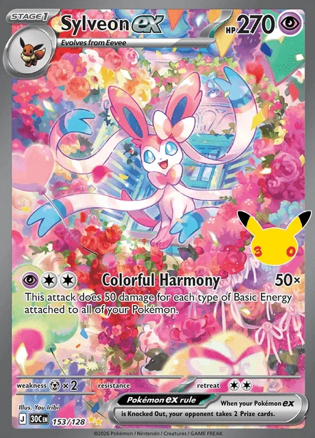 Sylveon ex, 30C 153/128, Rara Ilustração Especial