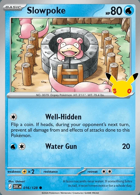 Slowpoke, 30C 016/128, Comum