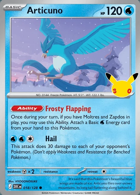 Articuno, 30C 018/128, Comum