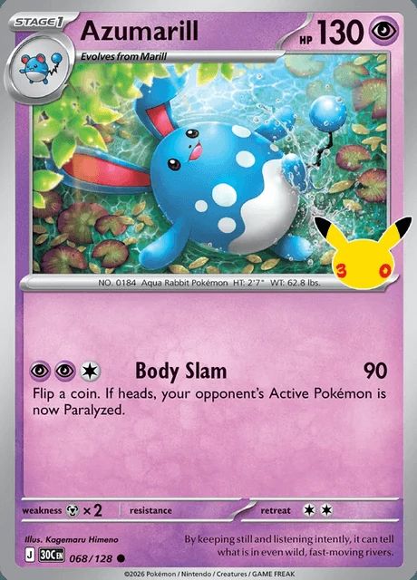 Azumarill, 30C 068/128, Comum