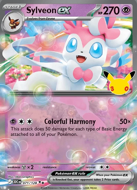 Sylveon ex, 30C 071/128, Rara Dupla