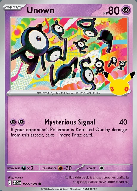 Unown, 30C 072/128, Comum