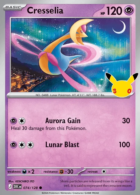 Cresselia, 30C 074/128, Comum