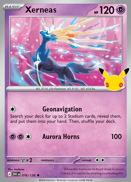 Xerneas, 30C 076/128, Rara