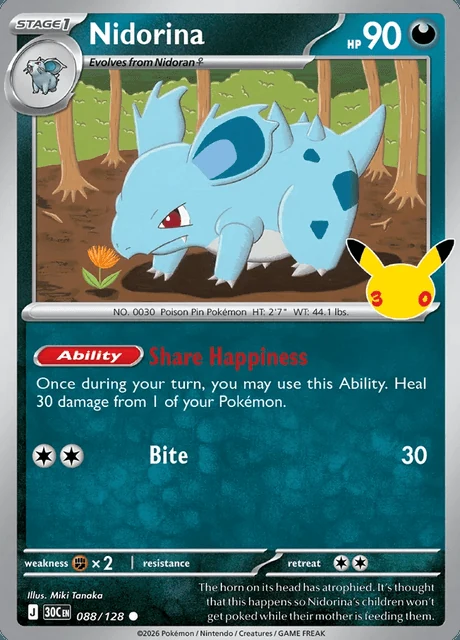 Nidorina, 30C 088/128, Comum