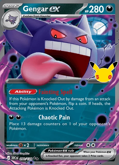 Gengar ex, 30C 090/128, Rara Dupla